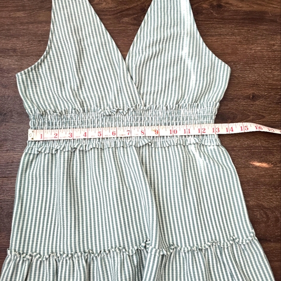 American Eagle Outfitters green and white stripe dress - Picture 6 of 7